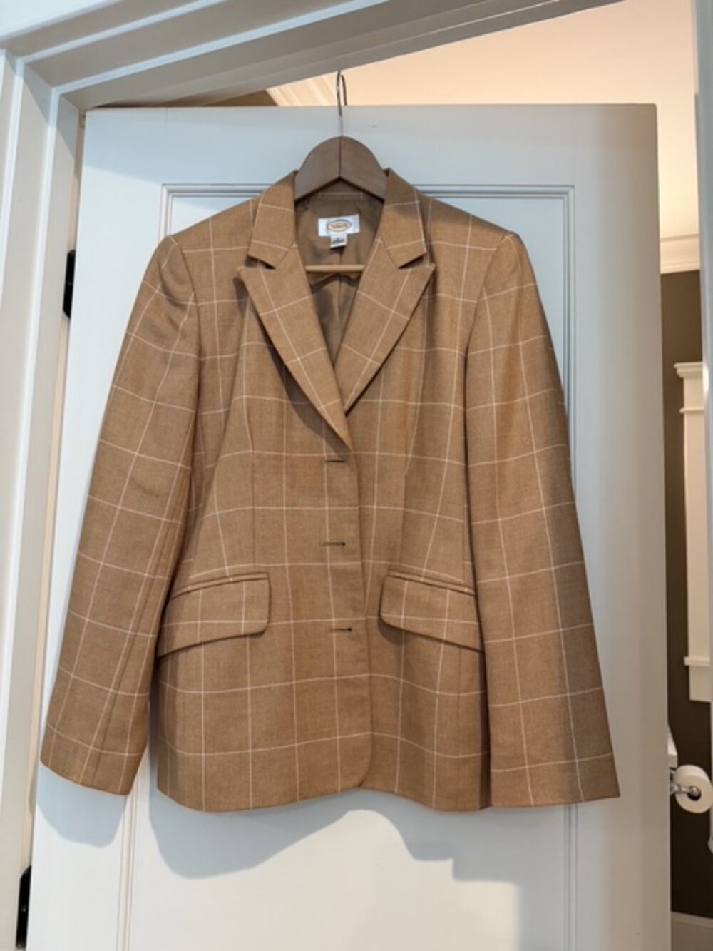 Talbots linen blend business jacket
